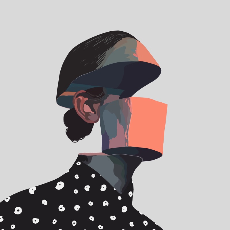 Abstract Herb 110 — daily side-profile character study by David Herbrechter