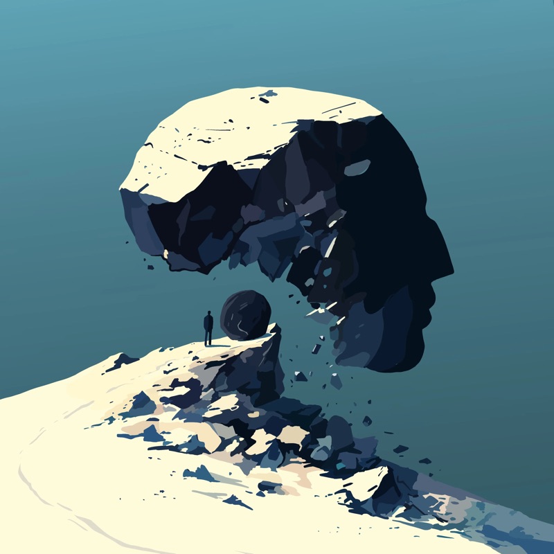 Abstract Herb 112 — daily side-profile character study by David Herbrechter