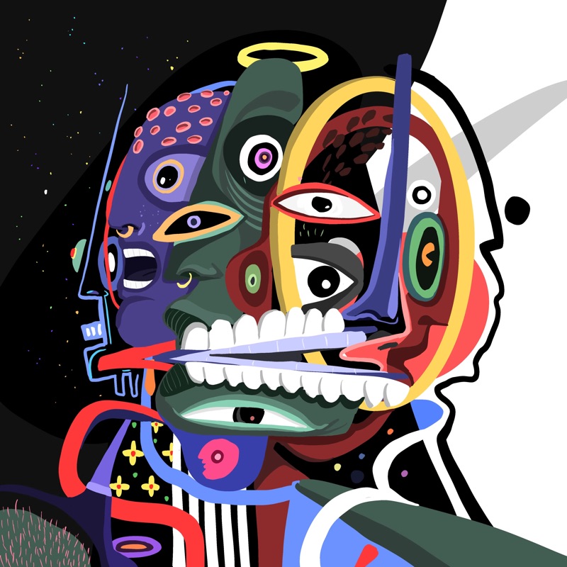 Abstract Herb 124 — daily side-profile character study by David Herbrechter