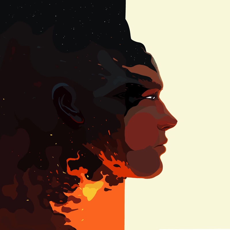 Abstract Herb 129 — daily side-profile character study by David Herbrechter