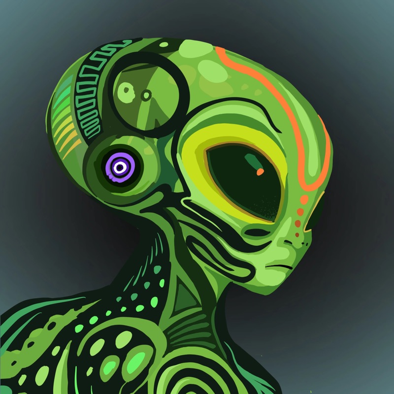 Abstract Herb 18 — daily side-profile character study by David Herbrechter