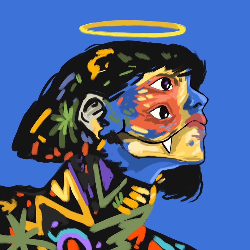 Abstract Herb 19 — daily side-profile character study by David Herbrechter