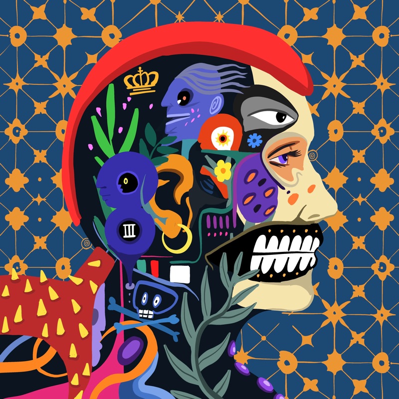 Abstract Herb 30 — daily side-profile character study by David Herbrechter