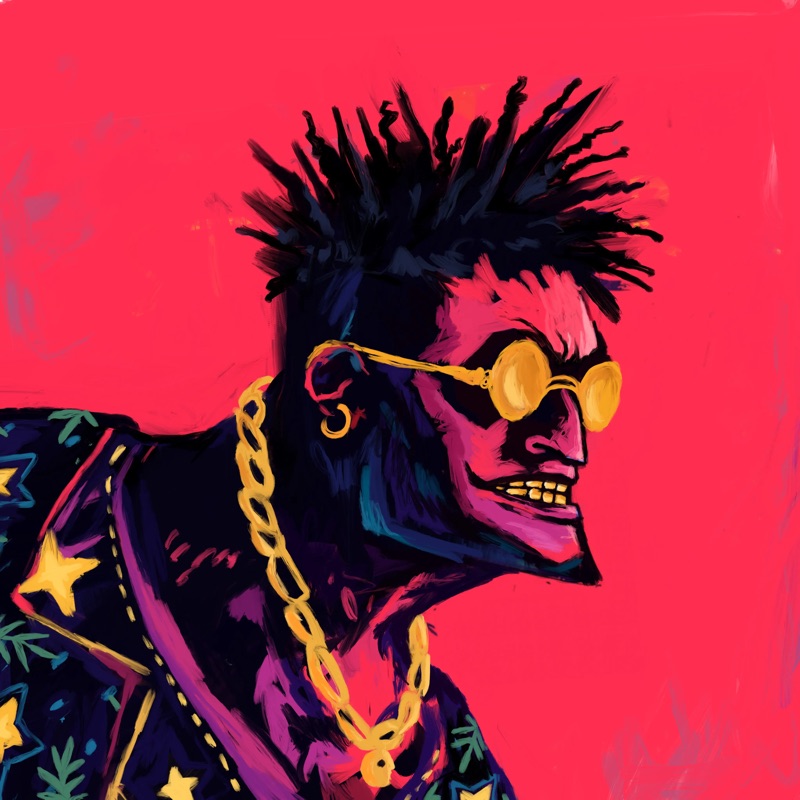 Abstract Herb 90 — daily side-profile character study by David Herbrechter
