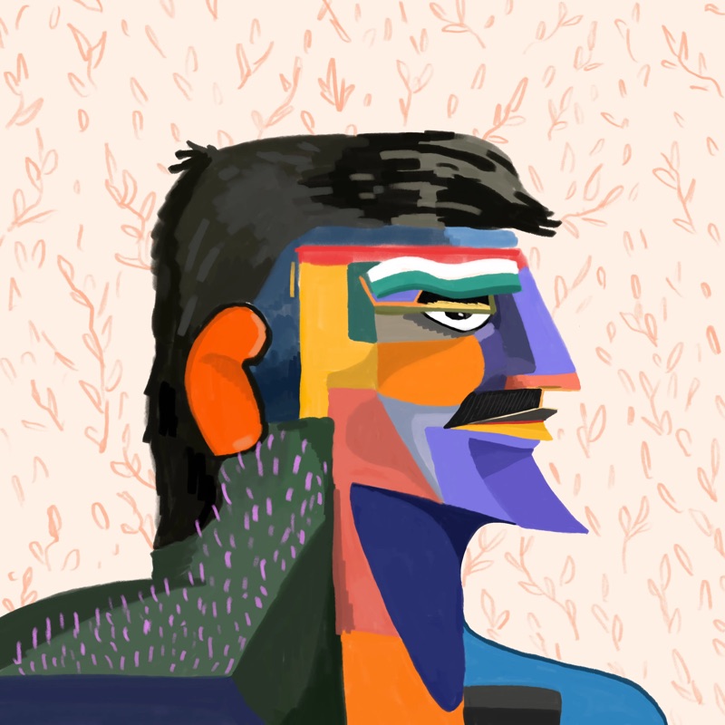 Abstract Herb 99 — daily side-profile character study by David Herbrechter