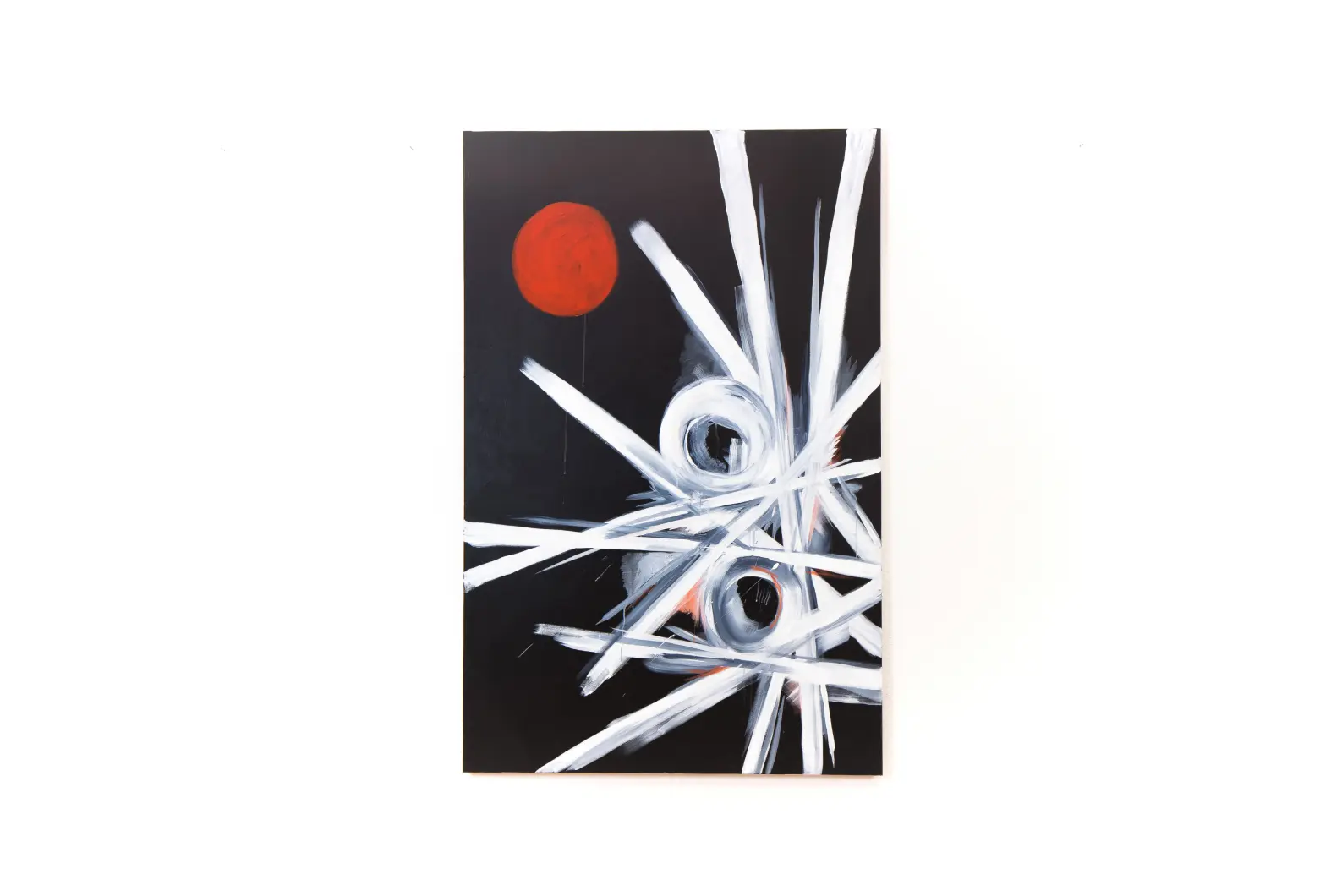 Painting No. 16 by David Herbrechter — acrylic on canvas, figurative city scene