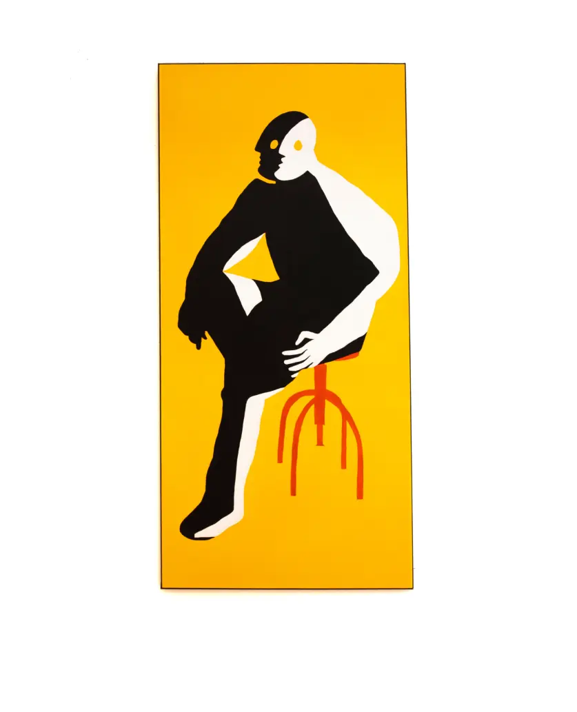 Painting No. 9 by David Herbrechter — acrylic on canvas, figurative city scene