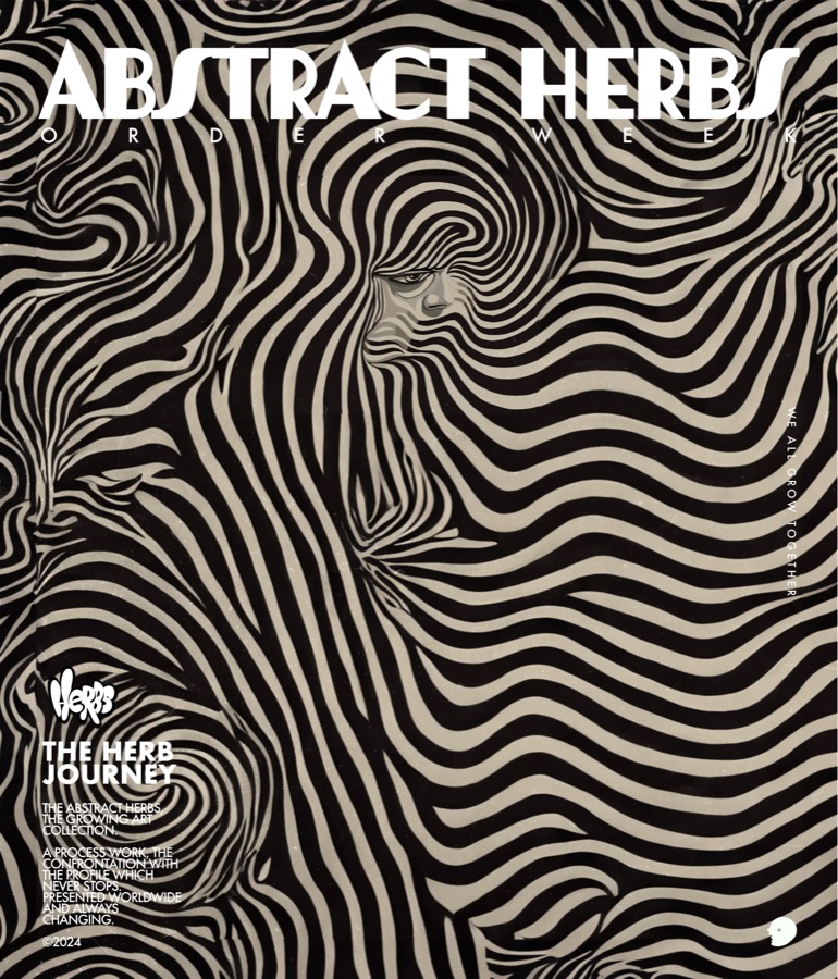 Abstract Herbs poster 5 — print design by David Herbrechter