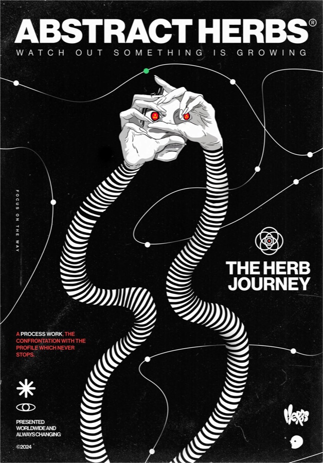 Abstract Herbs poster 3 — print design by David Herbrechter